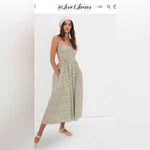 For Love & Lemons Raleigh Midi Dress XS / Blue